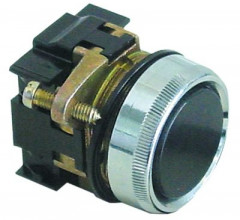 Выключатель нажимной кнопочный чёрн. монтажные размеры ø30 мм