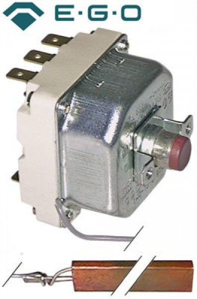 Термостат защитный темп. выкл. 220°C 3-полярн. 20А ø датчик 14мм Д датчик 105мм