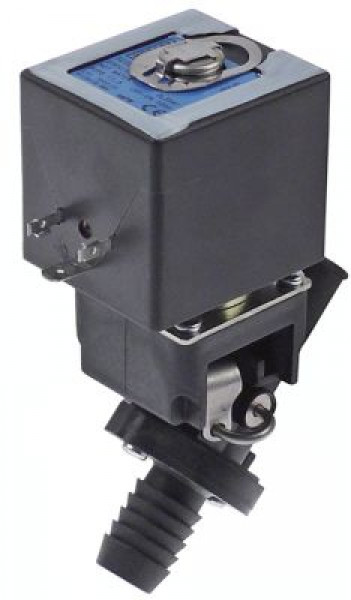 Клапан спускной электромагнитный 230В вход 17мм выход 19мм пластмасса прямой одинарн. 50/60Гц 10