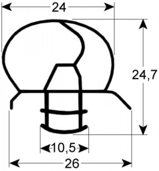 Уплотнитель изоляционный профиль 9996 Ш 600мм Д 1850мм посадочный размер