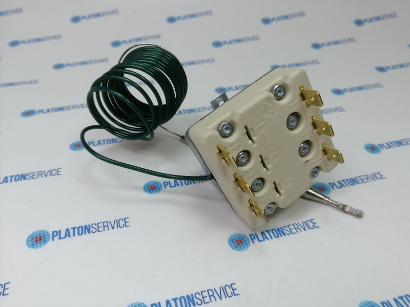 Термостат защитный темп. выкл. 110°C 3-полярн. 3NC 20А ø датчик 6мм Д датчик 95мм