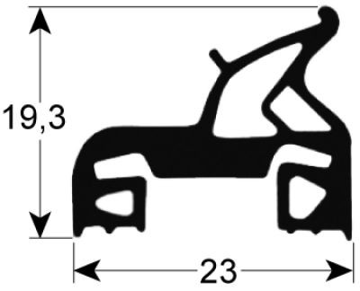 Уплотнитель дверной профиль 2520 Ш 450мм Д 550мм Кол-во в уп-вке 1 450x550 подходит для ELECTROLUX