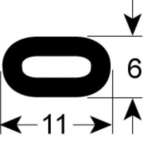 Уплотнитель Д 1100мм для передней панели подходит для GRANDIMPIANTI