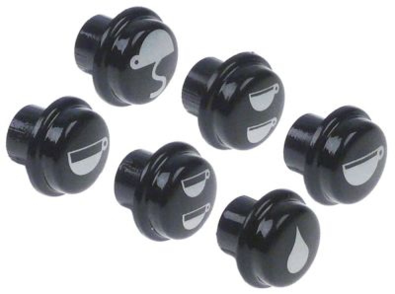 Кнопки пластмасса ø 17мм чёрн. кругл. набор из 16ти частей SANREMO