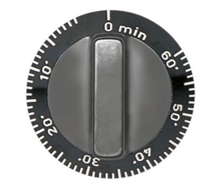 Рукоятка регулировочная время 60 мин ø 55мм ø ось 6x4,6мм срез снизу чёрн.