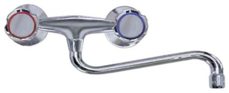 Кран-смеситель настенный GEV GASTROTOP PREMIUM арматура стенка верхняя керамическая часть