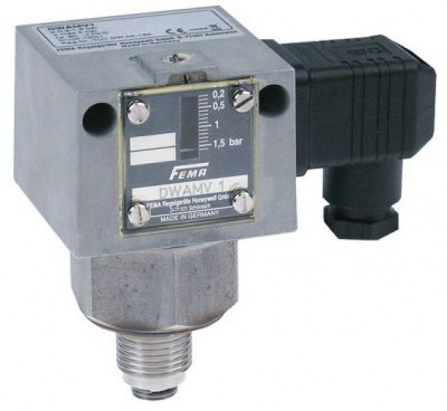 Прессостат диапазон давлений 0,2-1,6мбар присоединение 1/4″ внутр. резьба - 1/2″ внешн. Резьба