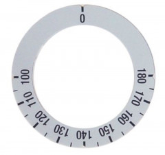 Маркировка регулировочной ручки термостат темп. макс. 180°C 100-180°C серебрист.