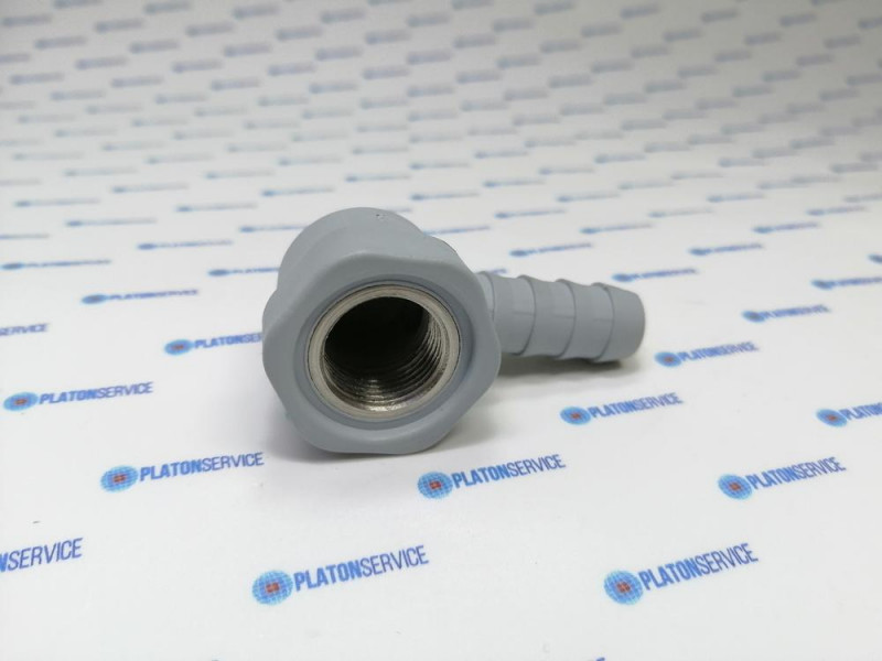 Соединитель шланговый пластмасса углов. резьба 3/8" ø шланга 12мм кол-во в уп-вке 1штук