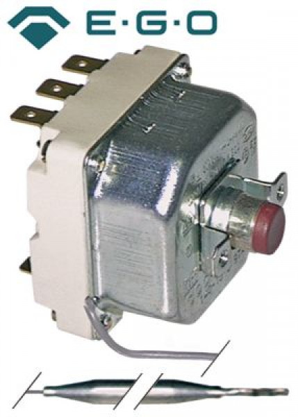 Термостат защитный темп. выкл. 250°C 3-полярн. 10А ø датчик 6мм Д датчик 157мм