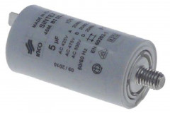 Конденсатор рабочий 425/475/500В пластмасса M8 присоединение плоский штекер 6,3 мм ø 30мм Д 60мм