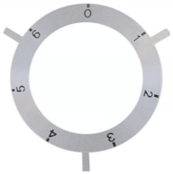 Маркировка регулировочной ручки переключатель 7ми-шагов.  -°C