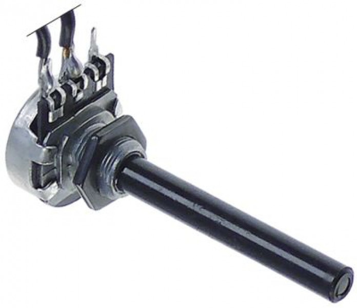 Потенциометр резьба M10 длина провода 600мм ø ось 6мм длина оси 42мм угол поворота 270° 1kOhm