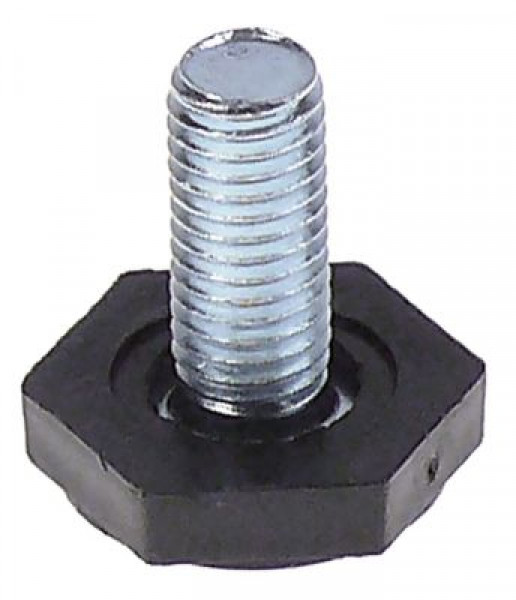 Ножка приборная резьба M10 ø 25мм В 8мм ширина зева ключа 25 общая высота 33мм