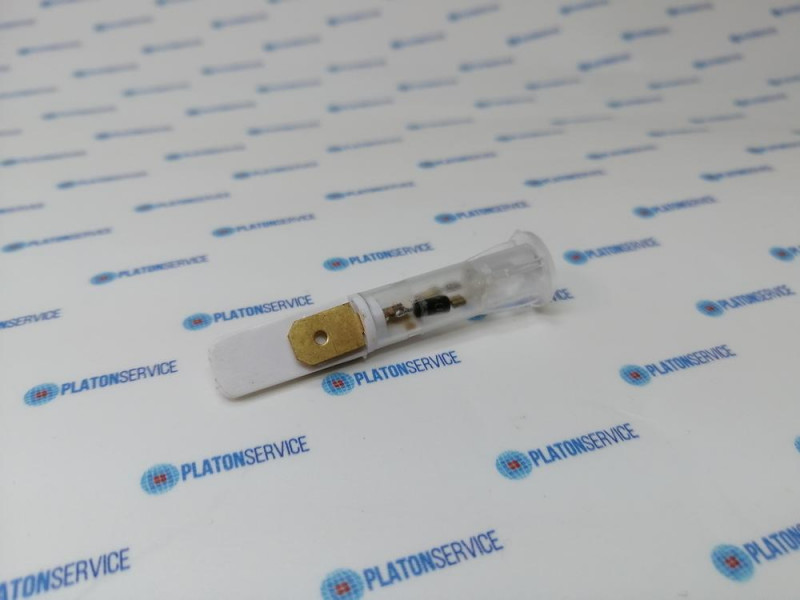 Лампочка сигнальная ø 10мм 230В светл. присоединение плоский штекер 6,3 мм