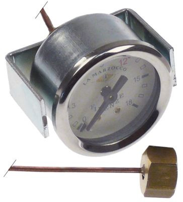 Манометр присоединение сзади резьба 1/8" ø 41мм с капиллярной трубкой вода маркировка  9, 12