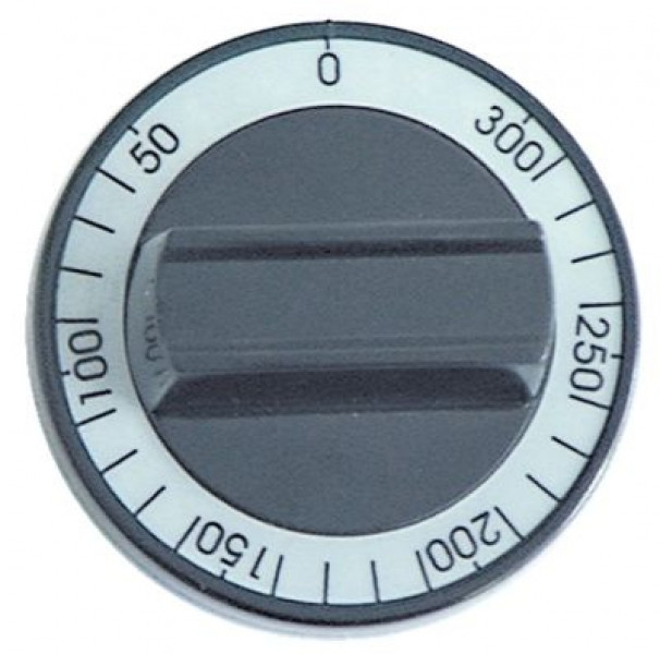 Рукоятка регулировочная термостат темп. макс. 300°C ø 60мм ø ось 6x4,6мм срез сверху
