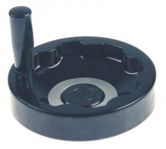 Маховичок Д1 20мм Д2 60мм резьба M6 расст-ние меж. отвер-ми 8мм ø 150мм Д1 ø 32мм