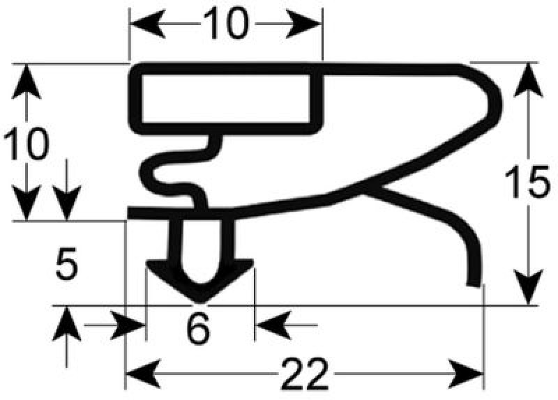 Уплотнитель изоляционный профиль 9753 Ш 287мм Д 490мм посадочный размер
