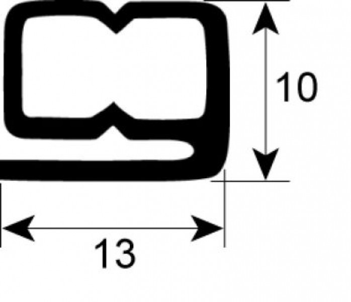 Уплотнитель для холодильной камеры профиль 9975 резина