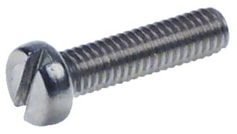 Винт с плоской головкой DIN 84 резьба M4 CNS ширина зева ключа 13 отверстие шлиц Д резьбы 16мм