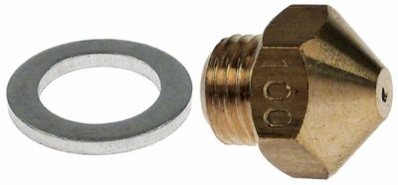 Жиклёр газовый резьба M9x1 ширина зева ключа 12 ø отверстия 1мм  конусообразн.