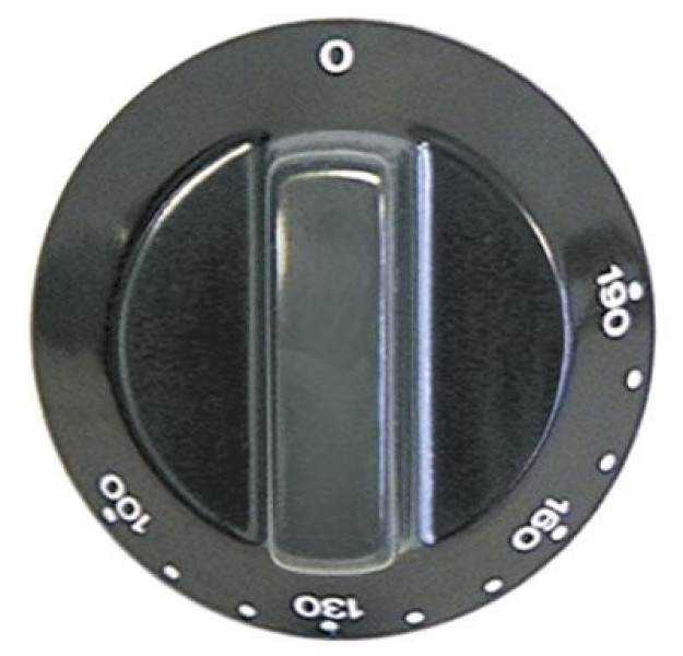 Рукоятка регулировочная термостат темп. макс. 190°C ø 60мм ø ось 6x4,6мм срез справа