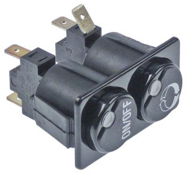 Комплект кнопок монтажные размеры 28,5x52,6 мм чёрн. 1NO/1CO 250В