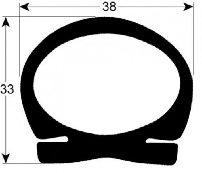 Уплотнитель для холодильной камеры профиль 9983 чёрн. Кол-во в уп-вке товар, продаваемый на метры