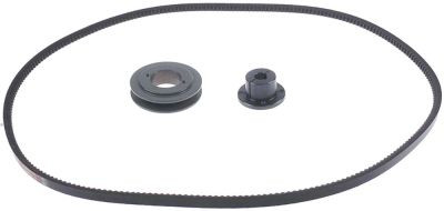 Шкив для клинового ремня металл В 22мм с клиновым ремнём набор гнездо для оси ø 40мм