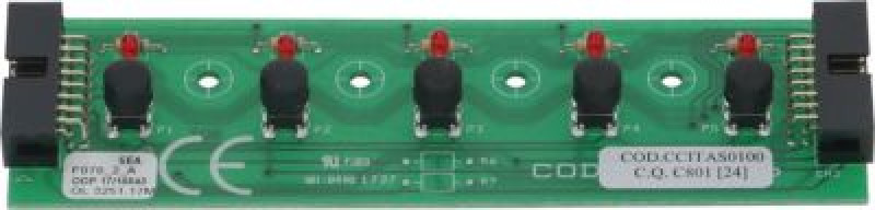 PUSH-BUTTON BOARD 5 BUTTONS dimensions 140x40 mm