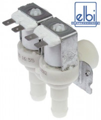 Клапан электромагнитный двойн. углов. пластмасса темп. макс. 90°C вход 3/4" 24В ELBI