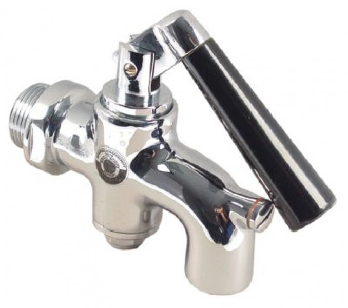 Кран спускной резьба 1" хромированн.