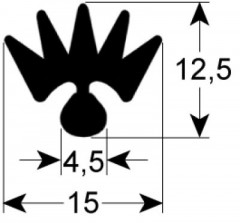 Уплотнитель изоляционный профиль 9930 Д 746мм посадочный размер