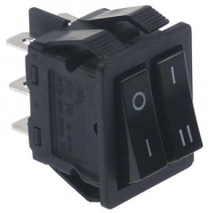 Выключатель балансирный монтажные размеры 30x22 мм чёрн. 1NO/1CO 250В