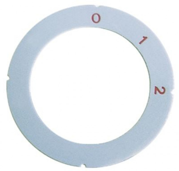 Маркировка регулировочной ручки переключатель 0-1-2  -°C серебрист./красн.