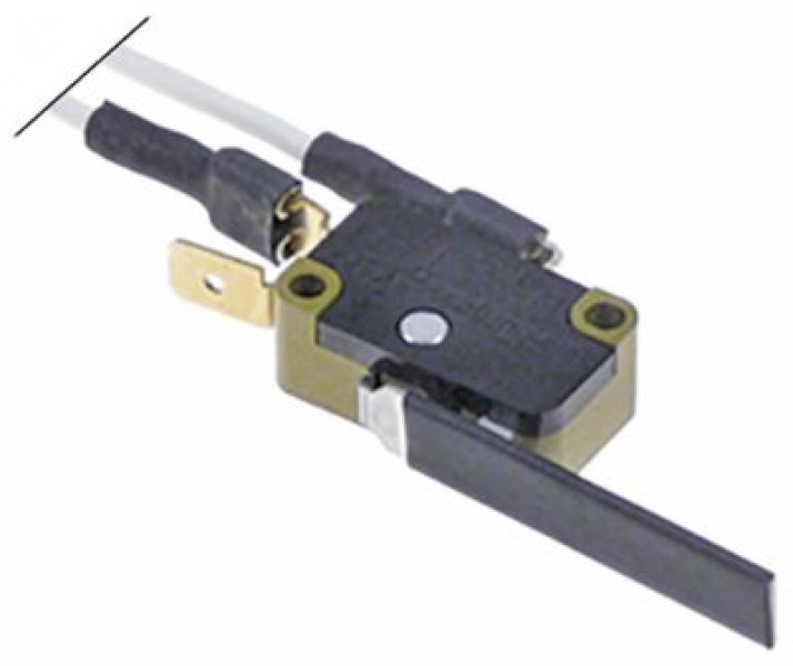 Микровключатель приводится в действие при помощи рычага 250В 12А