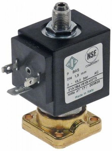 Клапан электромагнитный 24В латунь DN 15мм 3-ходов. 24 В перем. тока ODE