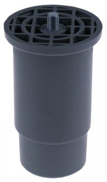 Ножка приборная резьба M10 труба ø 65мм пластмасса В 120-180мм размер 2 1/2" Д резьбы 10мм