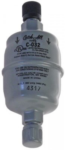 Осушитель присоединение 1/4" SAE ø 44мм тип C-032 p max 45бар  -°C 407г общая длина 108мм