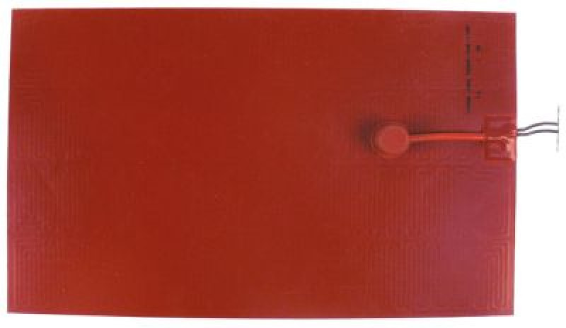 Пластина нагревательная 1000Вт 230В Д 400мм силикон длина провода 2000мм Ш 240мм