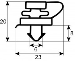 Уплотнитель изоляционный профиль 9157 Ш 750мм Д 1700мм посадочный размер