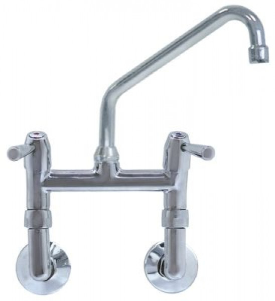 Кран-смеситель настенный GEV GASTROTOP CLASSIC арматура стенка верхняя керамическая часть