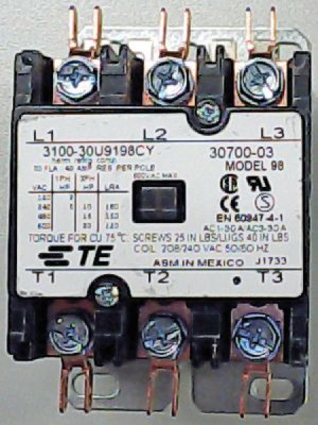 Контактор 208/240В 3-полярн. 40А