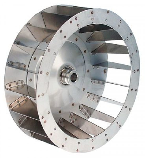 Крыльчатка вентилятора В1 100мм В2 45мм Д1 ø 300мм Д2 ø 195мм Д3 ø 23мм лопатки 20