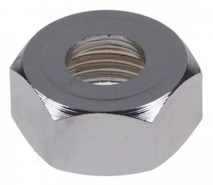 Гайка накидная резьба 1/2" В 13мм для ø трубы 12мм ширина зева ключа 26 хромированн.