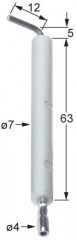 Электрод зажигания Д1  5мм Д2 12мм для зажима Д1 ø 7мм ДК 1 63мм ø присоединения 4мм