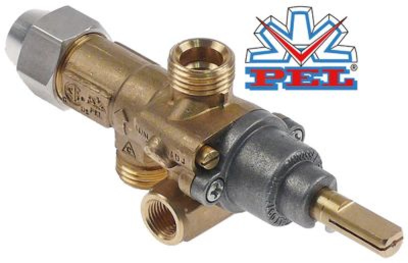 Кран газовый тип 21S МЖ 0мм вход для газа M16x1,5 (труба-ø 10 мм)