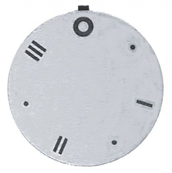 Маркировка регулировочной ручки переключатель 7ми-шагов. серебрист. внеш. ø 45мм