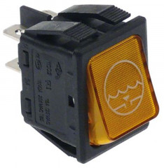 Выключатель балансирный кнопочный монтажные размеры 30x22 мм оранжев. 2NO 250В